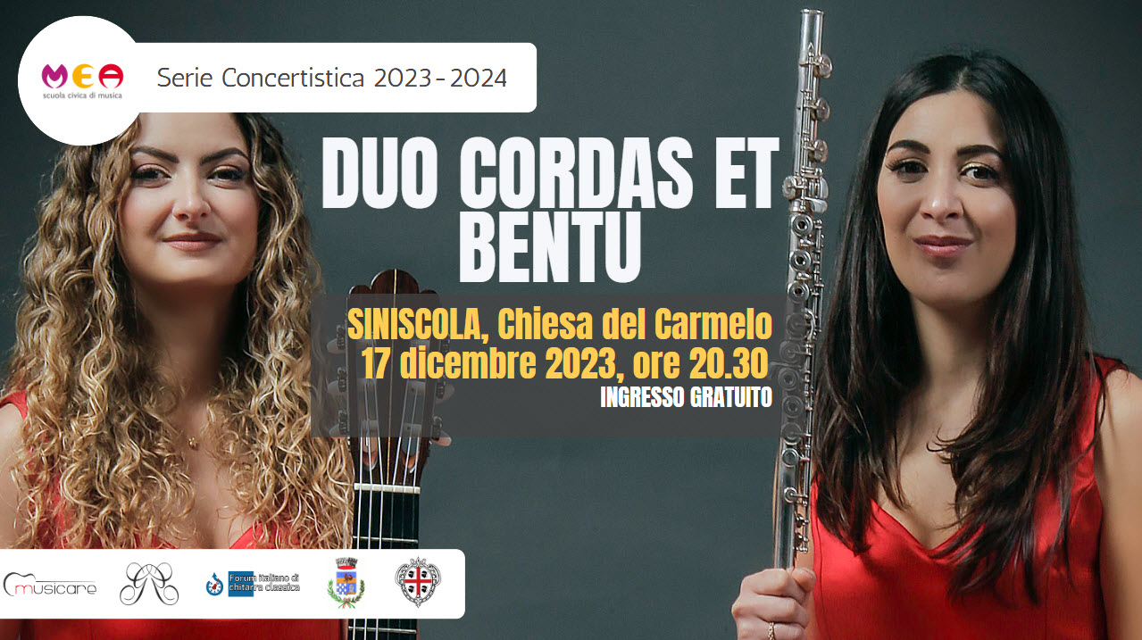 Cordas et Bentu, duo per flauto e chitarra in concerto a Siniscola