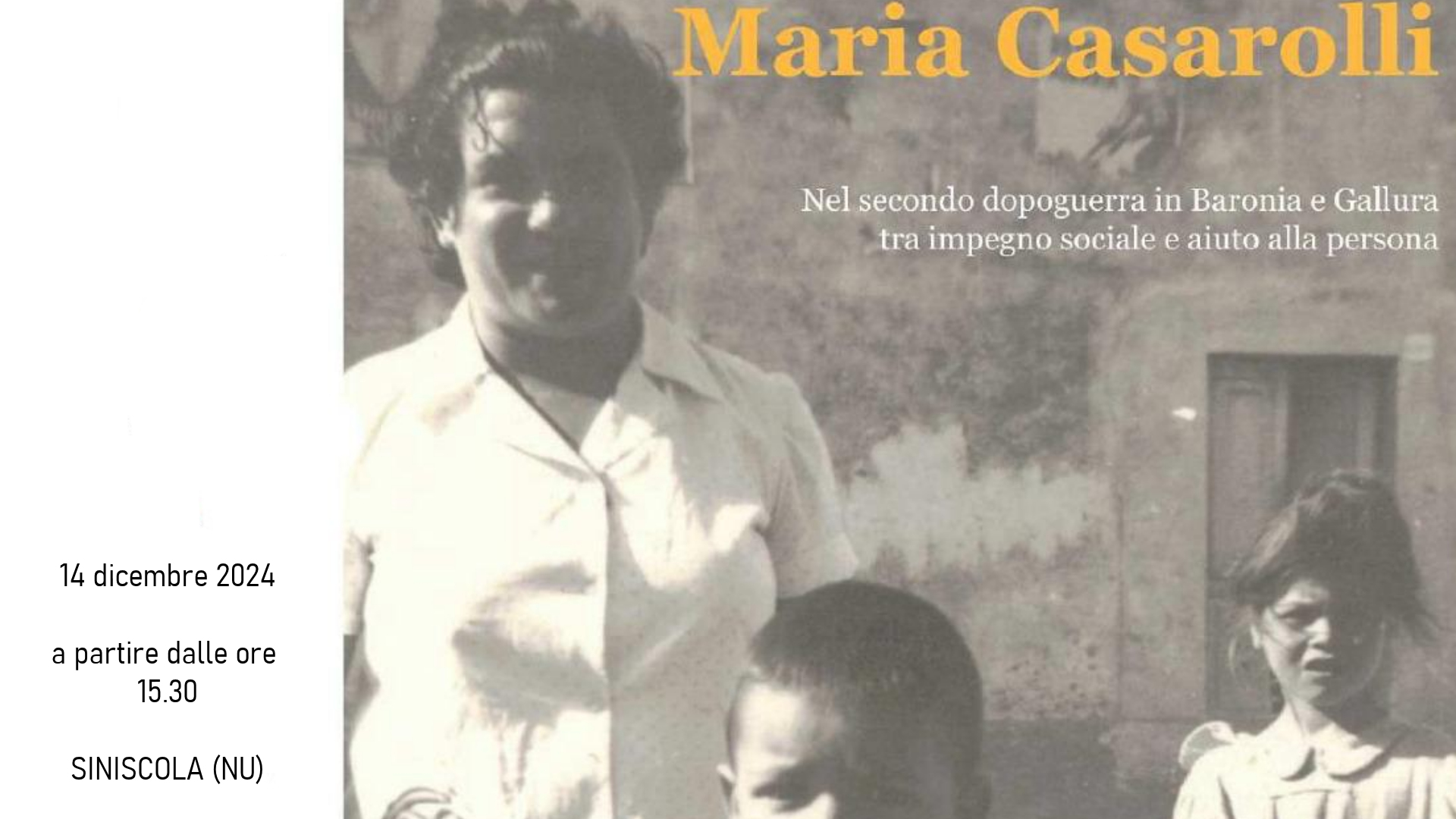 Convegno su Maria Casarolli a Siniscola